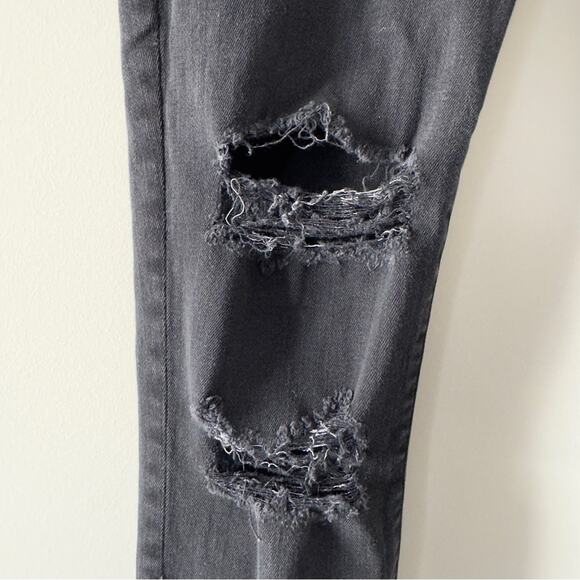 Current/Elliott The Stiletto Jeans in Jet Black Destroy Skinny Distressed crop - Picture 5 of 14